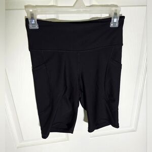Old Navy Womens Active Black High Rise Dri Bike Shorts Medium